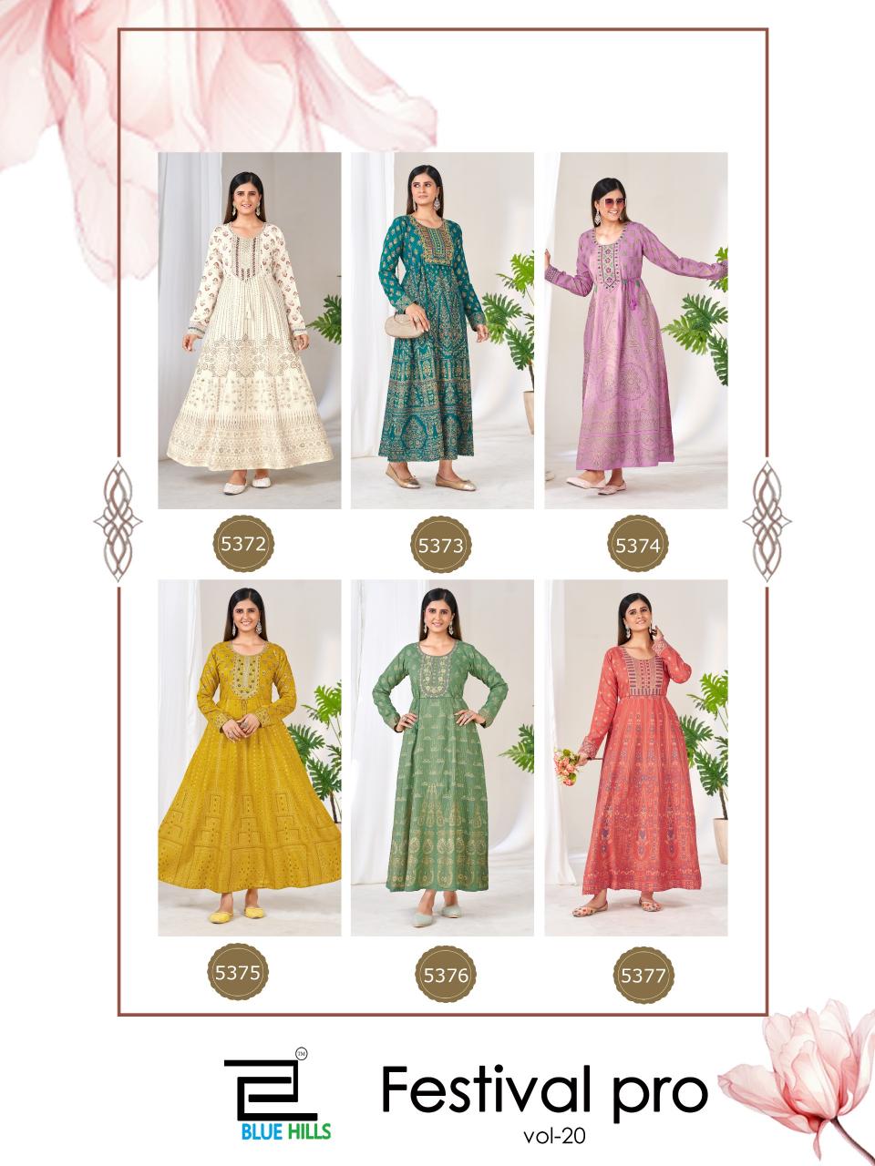 Blue Hills Festival Pro Vol 20 catalog wholesale anarkali kurtis online of same size