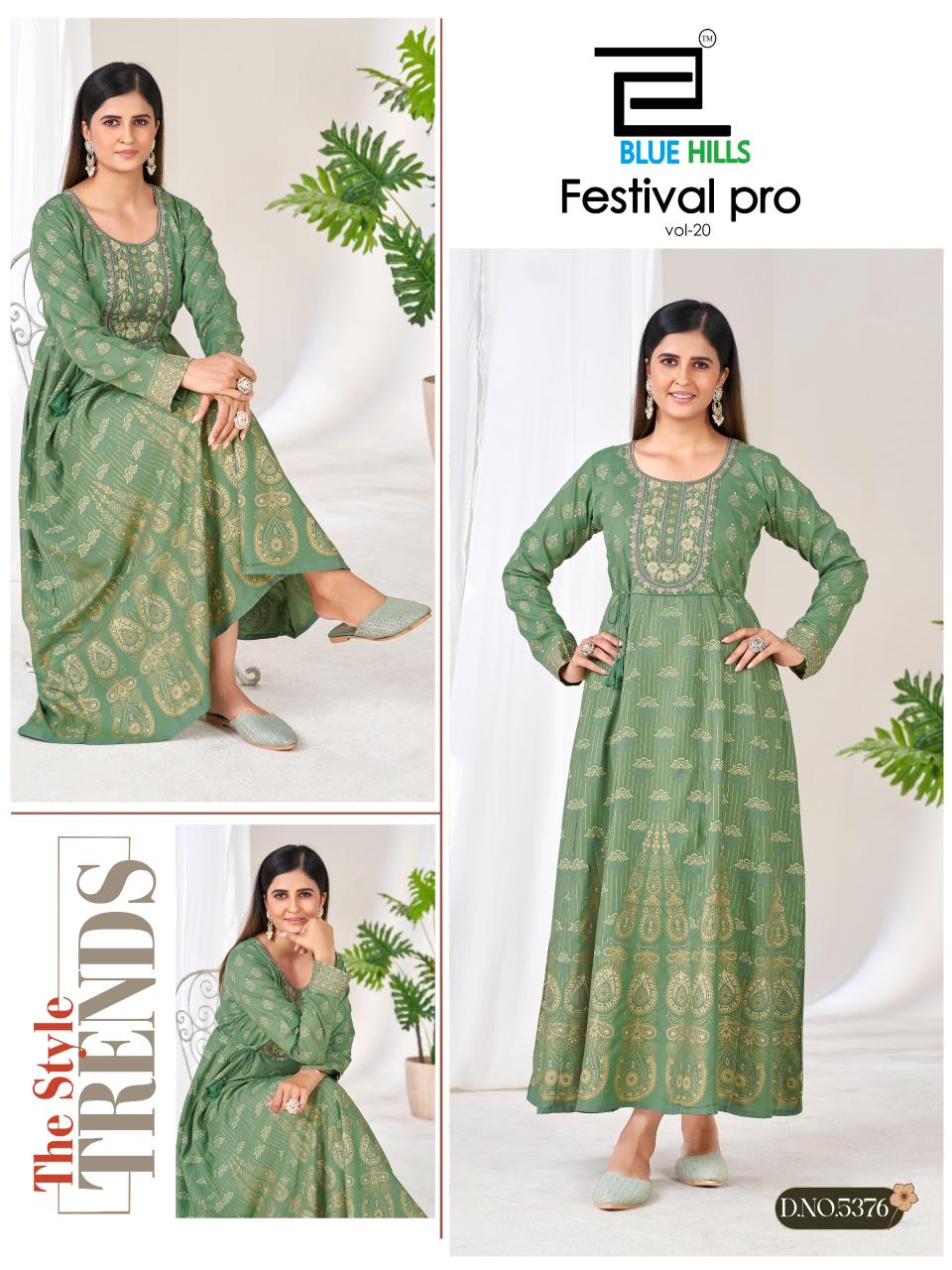 Blue Hills Festival Pro Vol 20 catalog wholesale anarkali kurtis online of same size