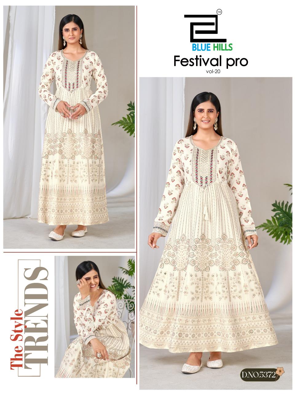 Blue Hills Festival Pro Vol 20 catalog wholesale anarkali kurtis online of same size