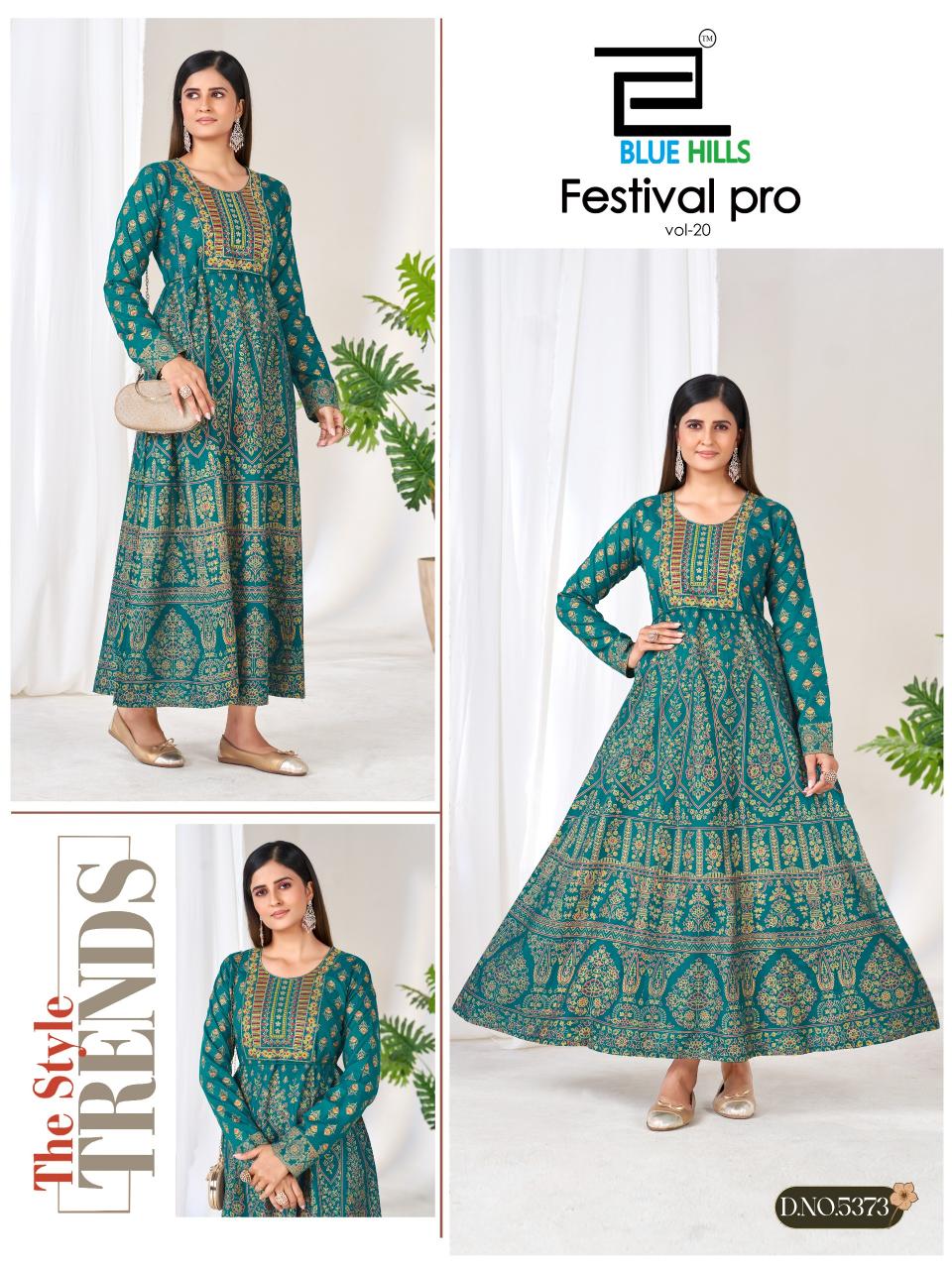 Blue Hills Festival Pro Vol 20 catalog wholesale anarkali kurtis online of same size
