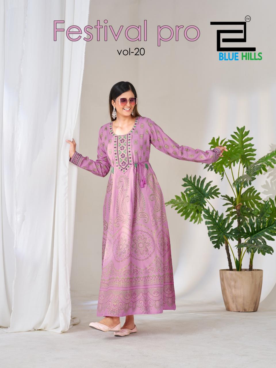 Blue Hills Festival Pro Vol 20 catalog wholesale anarkali kurtis online of same size