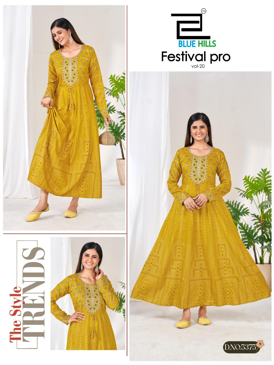 Blue Hills Festival Pro Vol 20 catalog wholesale anarkali kurtis online of same size
