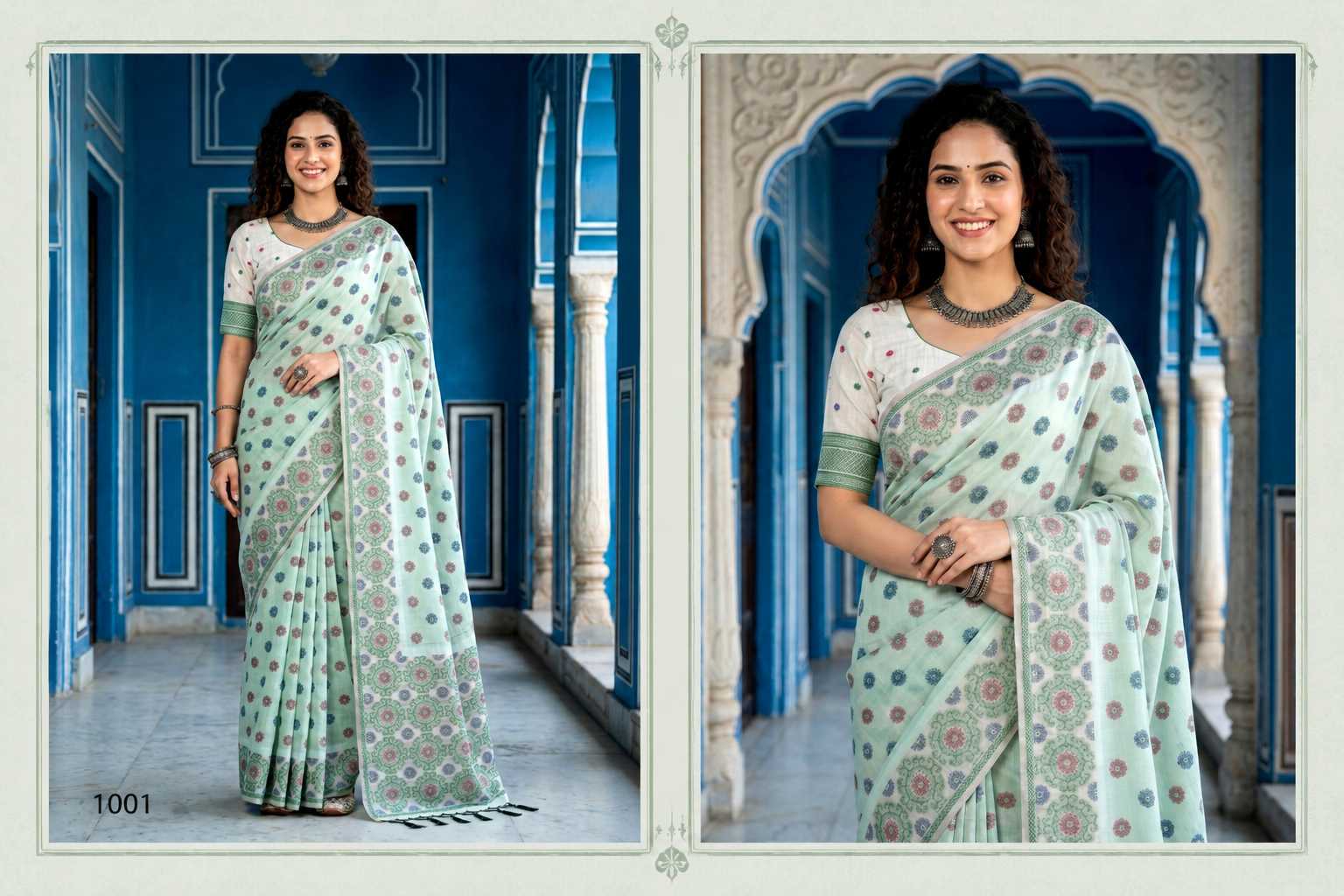 Bunawat - Aananya Sangam Prints Cotton Woven Work Traditional Saree