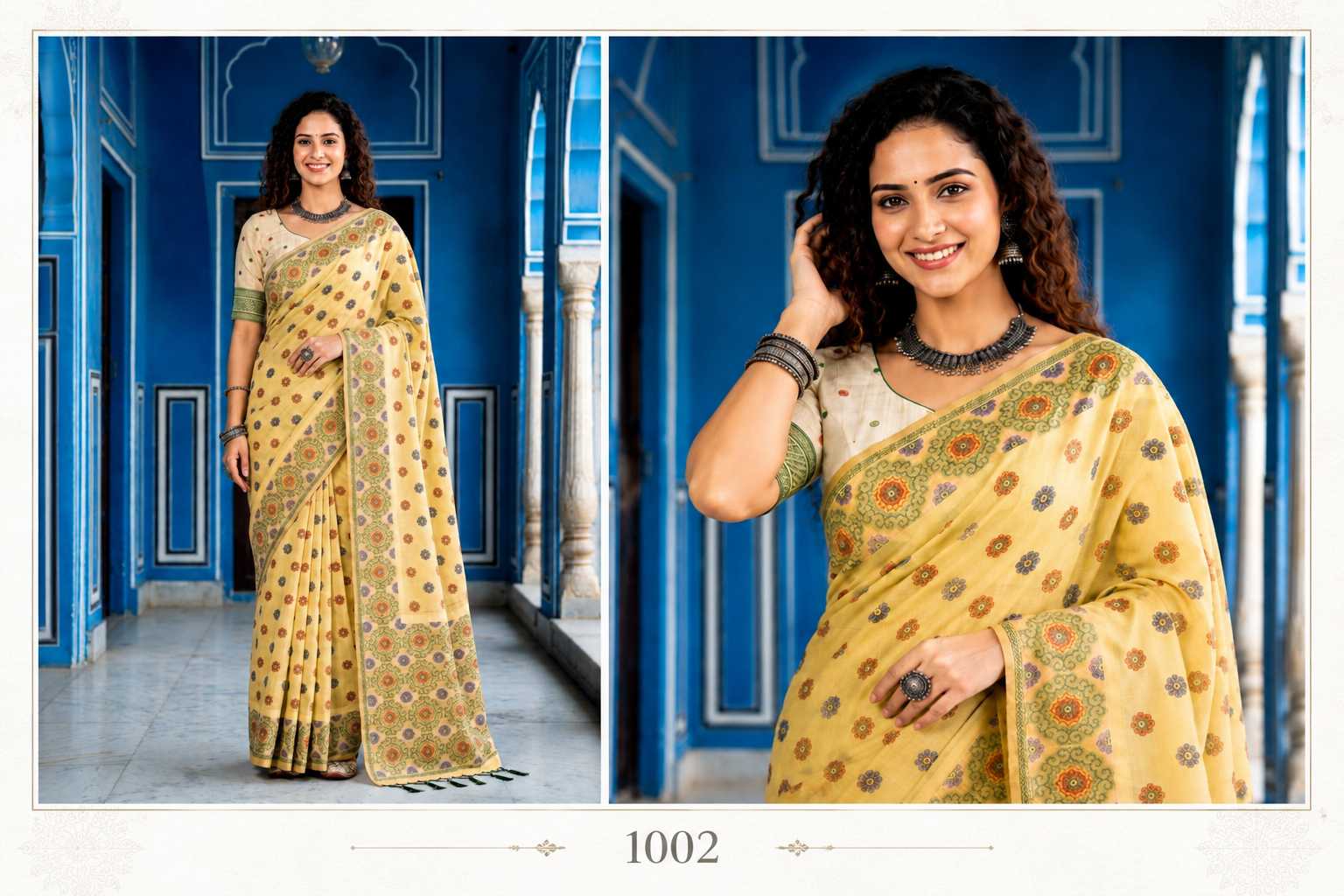 Bunawat - Aananya Sangam Prints Cotton Woven Work Traditional Saree