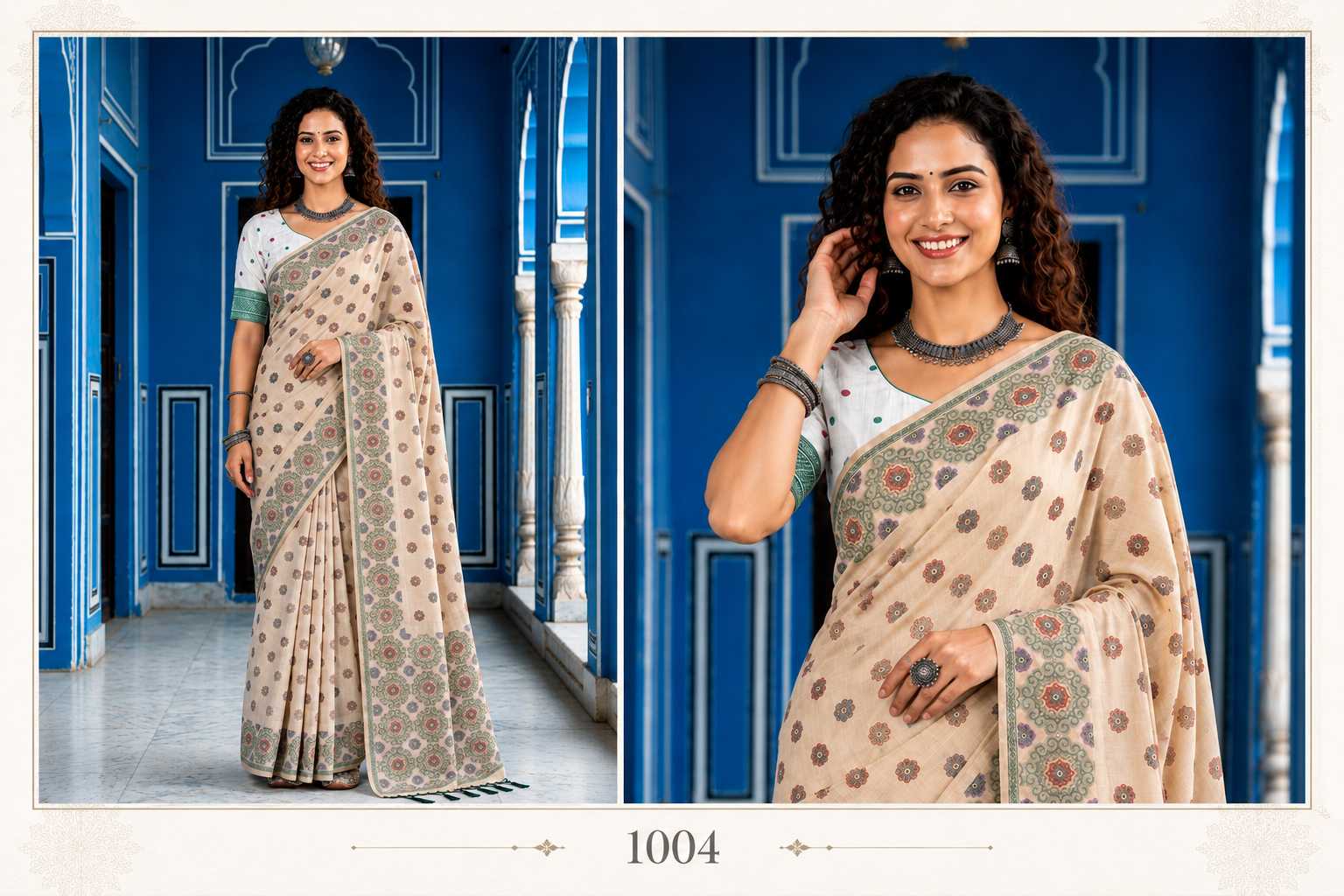 Bunawat - Aananya Sangam Prints Cotton Woven Work Traditional Saree