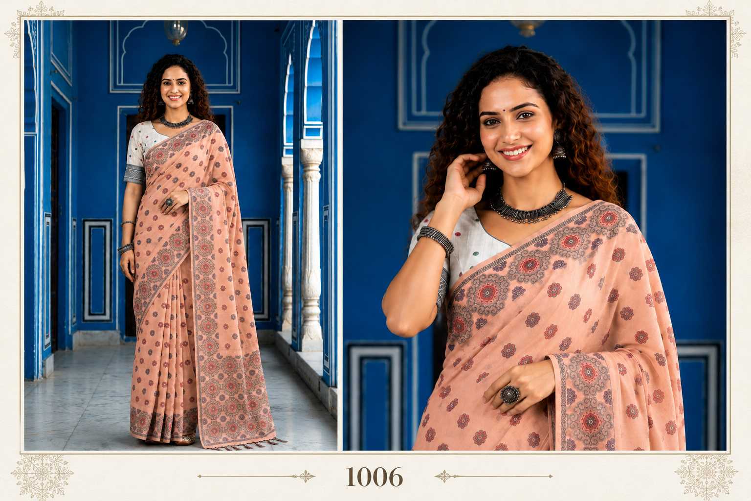 Bunawat - Aananya Sangam Prints Cotton Woven Work Traditional Saree