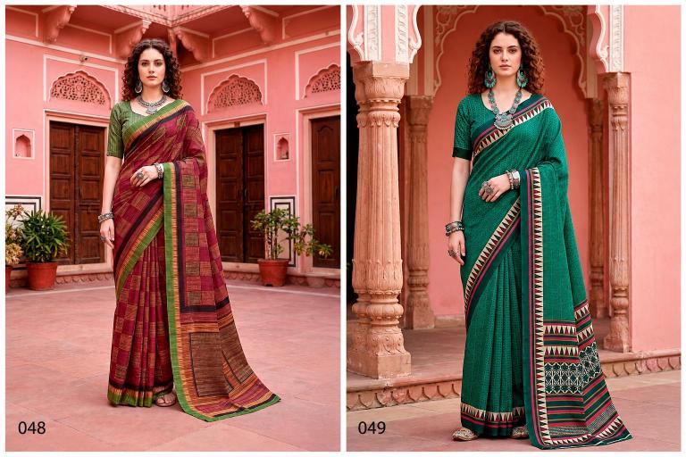 Bunawat - Aaradhya Sangam Prints Georgette Woven Work Traditional Saree