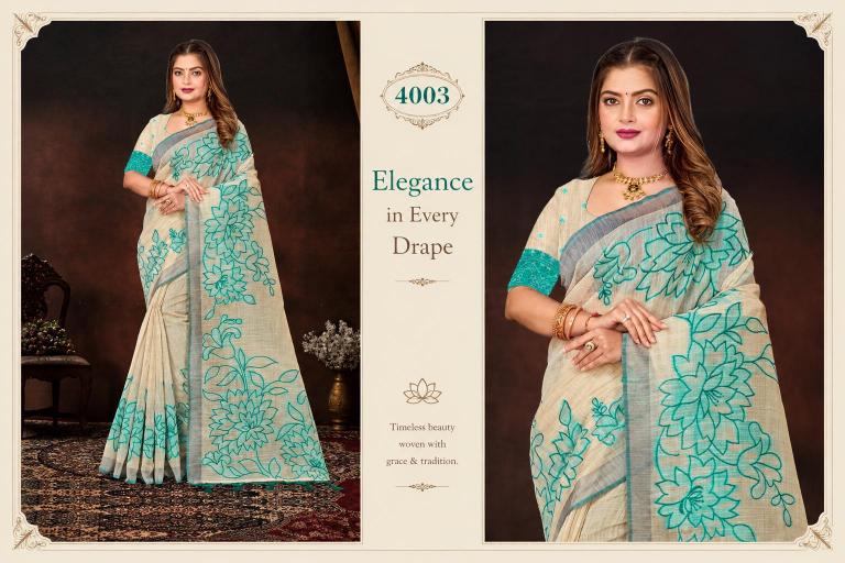 Bunawat - Aarika Cotton-2 Sangam Prints Cotton Woven Work Traditional Saree