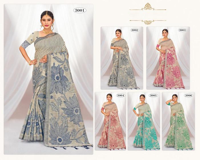 Bunawat - Aarika Cotton-3 Sangam Prints Cotton Woven Work Traditional Saree