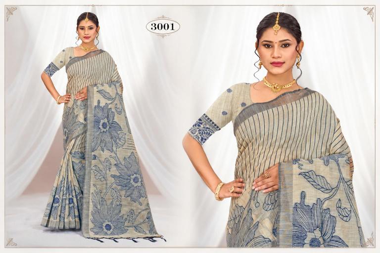 Bunawat - Aarika Cotton-3 Sangam Prints Cotton Woven Work Traditional Saree
