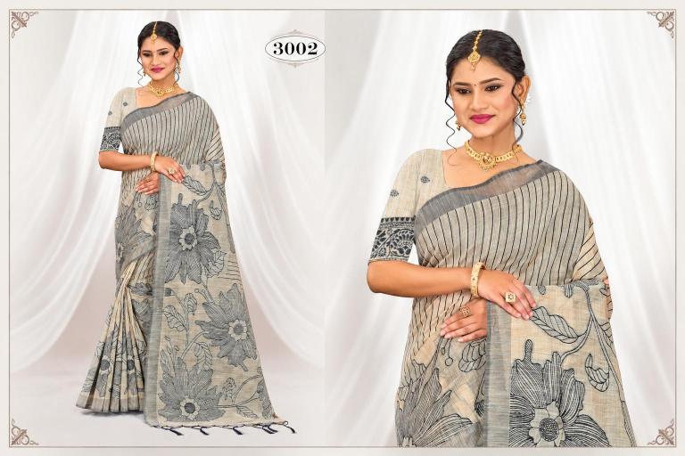 Bunawat - Aarika Cotton-3 Sangam Prints Cotton Woven Work Traditional Saree