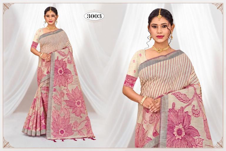 Bunawat - Aarika Cotton-3 Sangam Prints Cotton Woven Work Traditional Saree