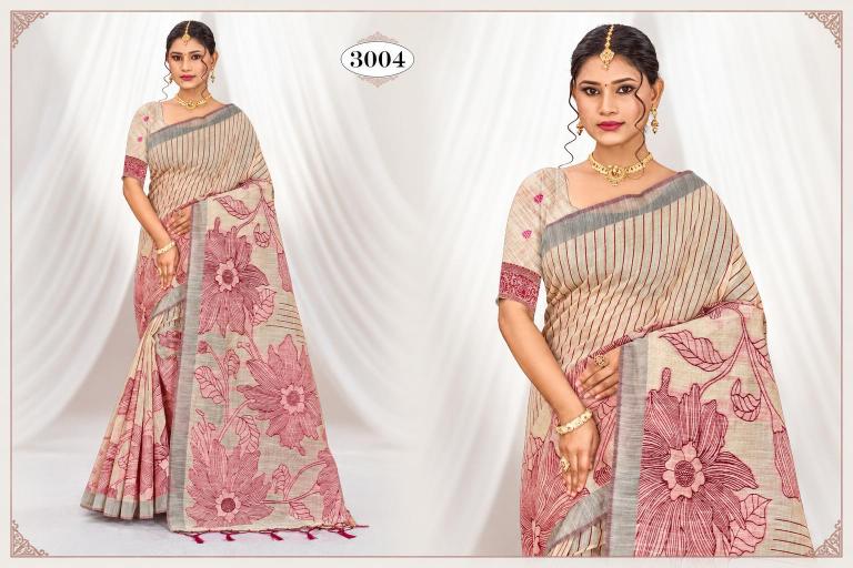 Bunawat - Aarika Cotton-3 Sangam Prints Cotton Woven Work Traditional Saree
