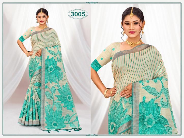 Bunawat - Aarika Cotton-3 Sangam Prints Cotton Woven Work Traditional Saree