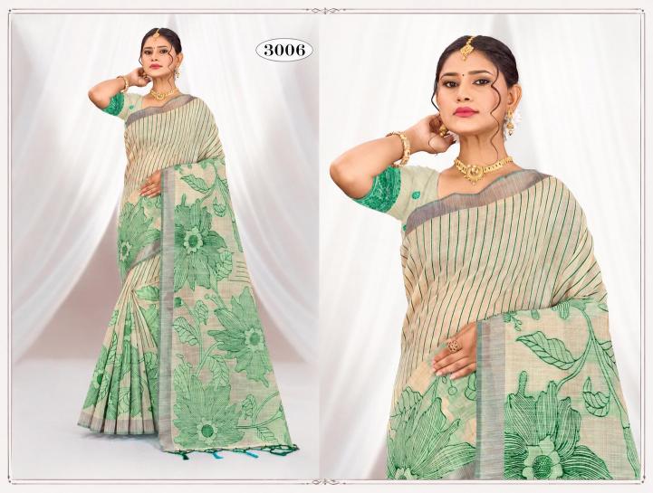 Bunawat - Aarika Cotton-3 Sangam Prints Cotton Woven Work Traditional Saree