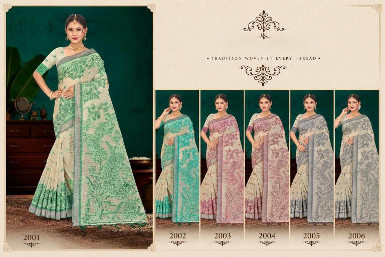 Bunawat - Aarika Cotton Sangam Prints Cotton Woven Work Traditional Saree