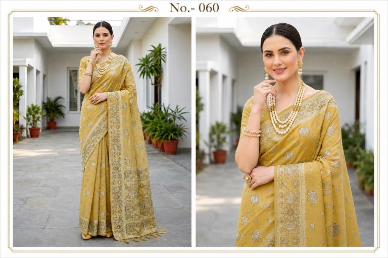 Bunawat - Aarna Sangam Prints Cotton Woven Work Traditional Saree