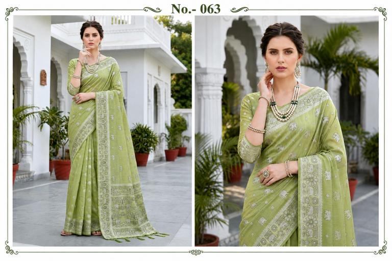 Bunawat - Aarna Sangam Prints Cotton Woven Work Traditional Saree