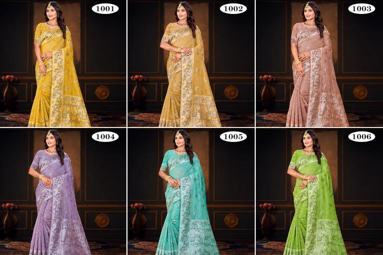 Bunawat - Aarohi Cotton-2 Sangam Prints Cotton Woven Work Traditional Saree
