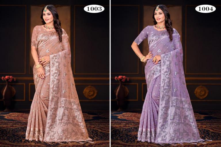 Bunawat - Aarohi Cotton-2 Sangam Prints Cotton Woven Work Traditional Saree