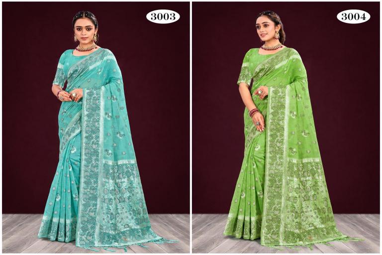 Bunawat - Aarohi Cotton Sangam Prints Cotton Woven Work Traditional Saree