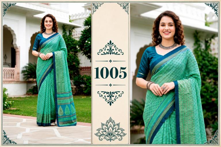 Bunawat - Harshita Sangam Prints Cotton Woven Work Traditional Saree
