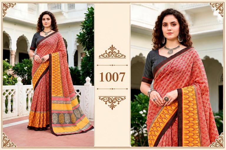 Bunawat - Harshita Sangam Prints Cotton Woven Work Traditional Saree