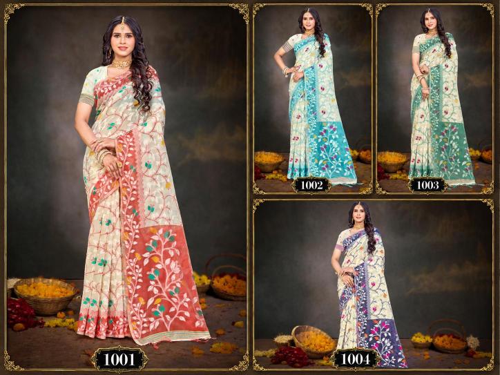Bunawat - Kashish-02 Sangam Prints Cotton Woven Work Traditional Saree