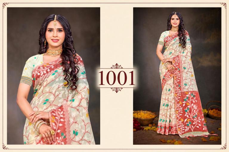 Bunawat - Kashish-02 Sangam Prints Cotton Woven Work Traditional Saree