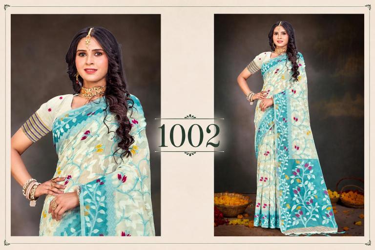 Bunawat - Kashish-02 Sangam Prints Cotton Woven Work Traditional Saree