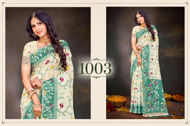 Bunawat - Kashish-02 Sangam Prints Cotton Woven Work Traditional Saree