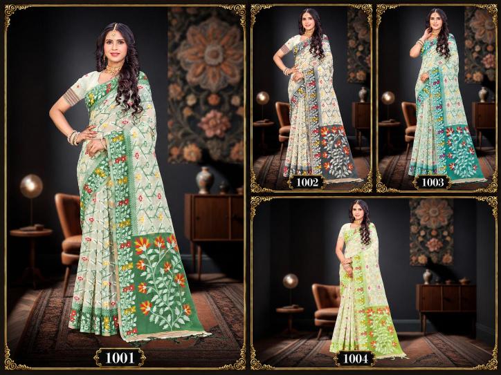 Bunawat - Kashish-03 Sangam Prints Cotton Woven Work Traditional Saree