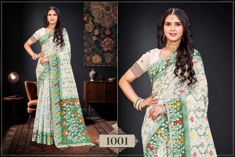 Bunawat - Kashish-03 Sangam Prints Cotton Woven Work Traditional Saree
