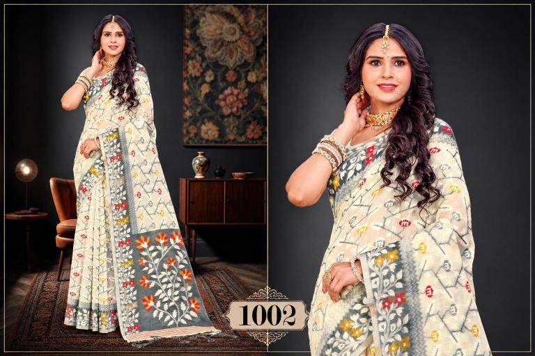 Bunawat - Kashish-03 Sangam Prints Cotton Woven Work Traditional Saree