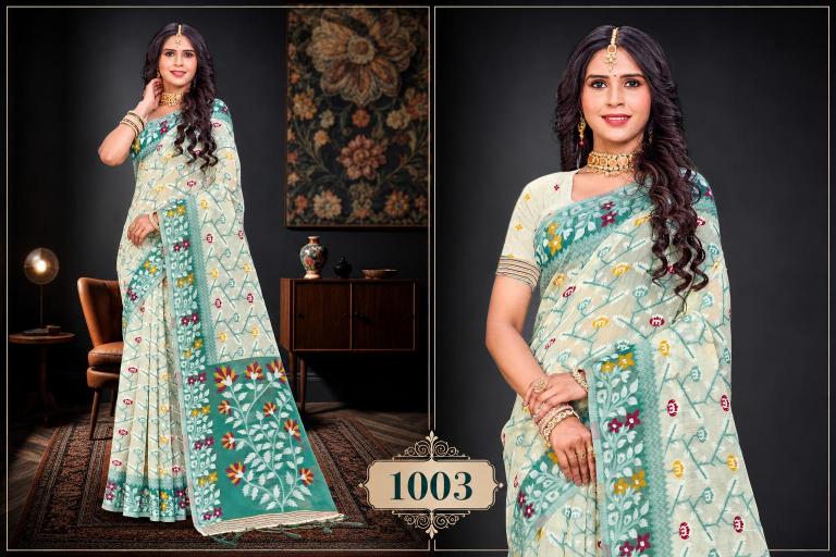 Bunawat - Kashish-03 Sangam Prints Cotton Woven Work Traditional Saree