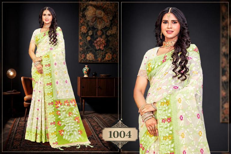 Bunawat - Kashish-03 Sangam Prints Cotton Woven Work Traditional Saree