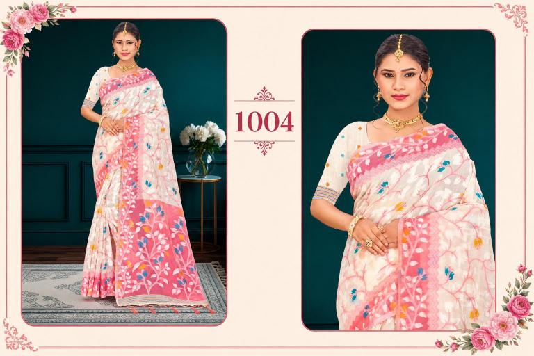 Bunawat - Kashish Sangam Prints Cotton Woven Work Traditional Saree