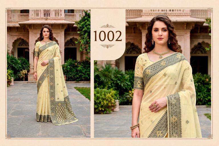 Bunawat - Kashvi Cotton Sangam Prints Cotton Woven Work Traditional Saree