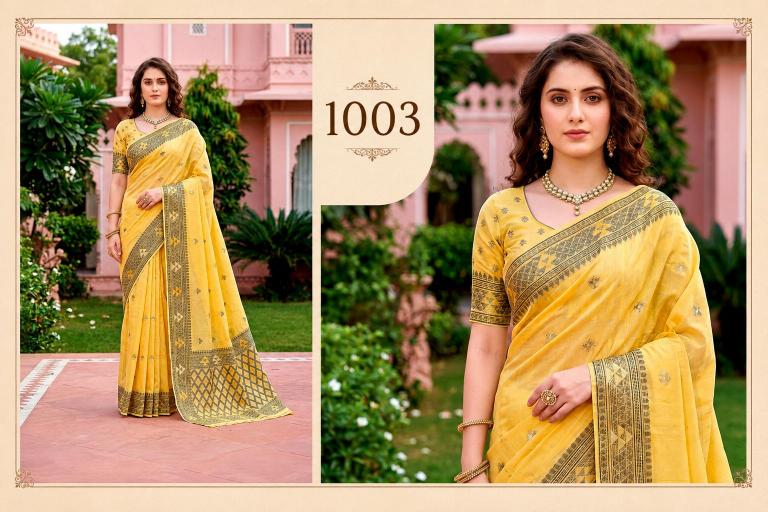 Bunawat - Kashvi Cotton Sangam Prints Cotton Woven Work Traditional Saree