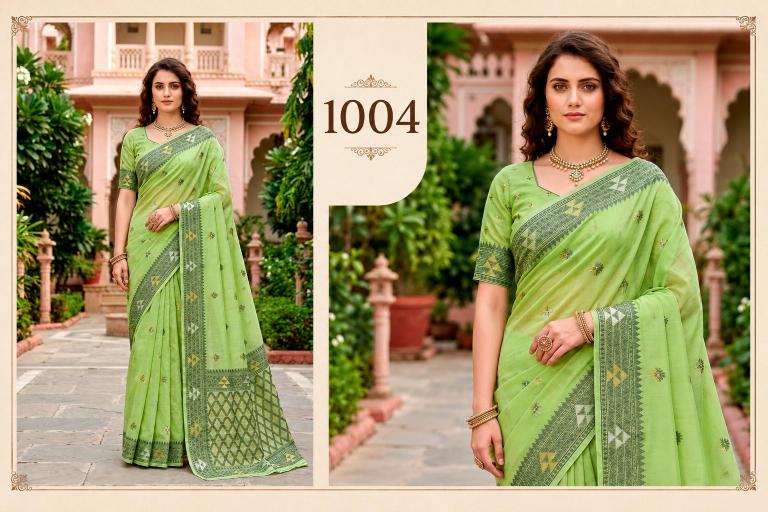 Bunawat - Kashvi Cotton Sangam Prints Cotton Woven Work Traditional Saree