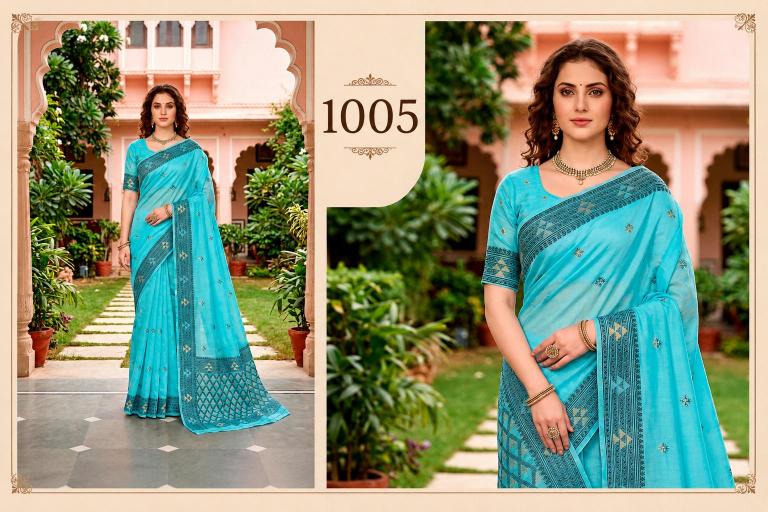 Bunawat - Kashvi Cotton Sangam Prints Cotton Woven Work Traditional Saree