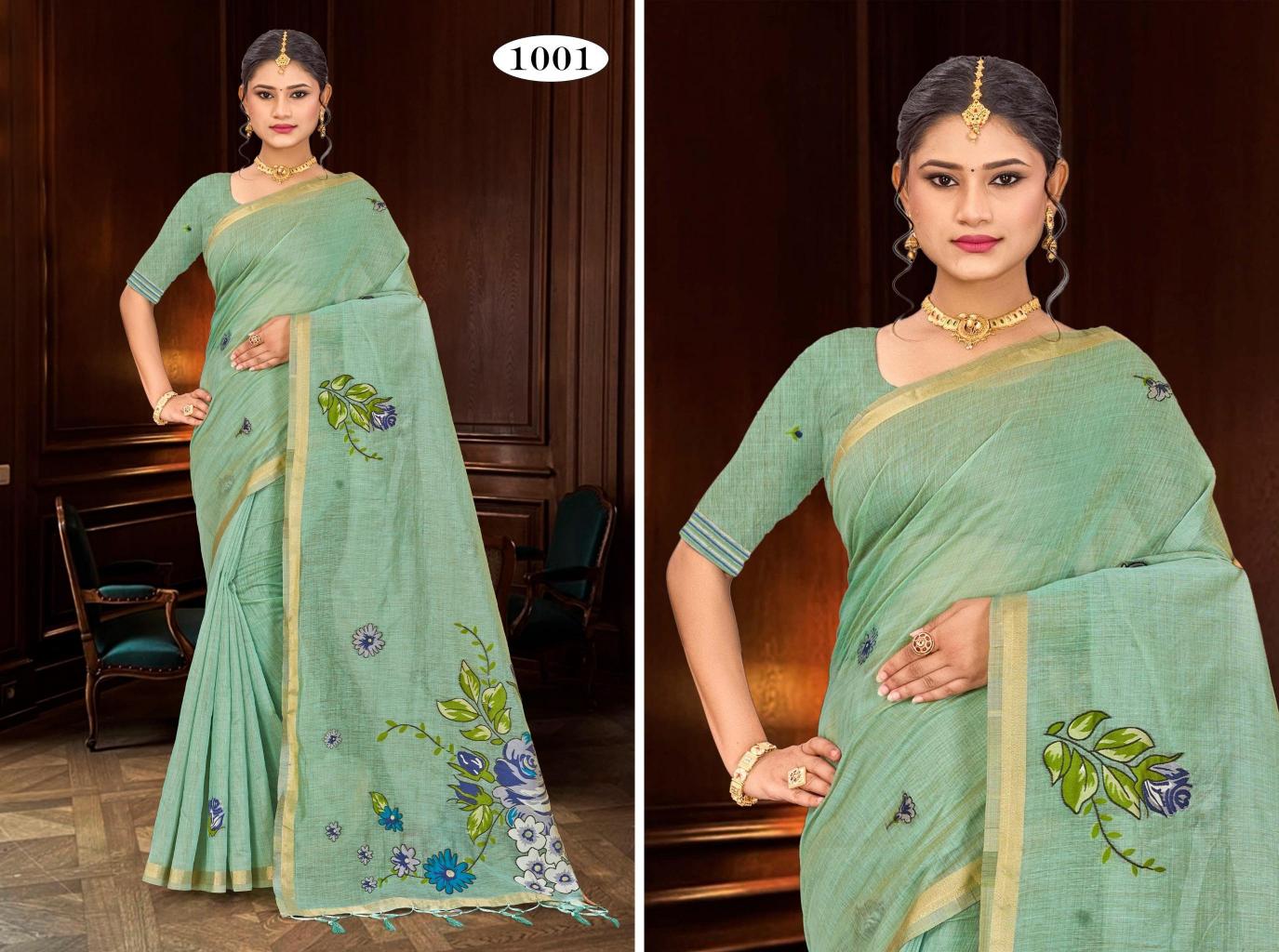 Bunawat - Katha Sangam Prints Cotton Woven Work Traditional Saree