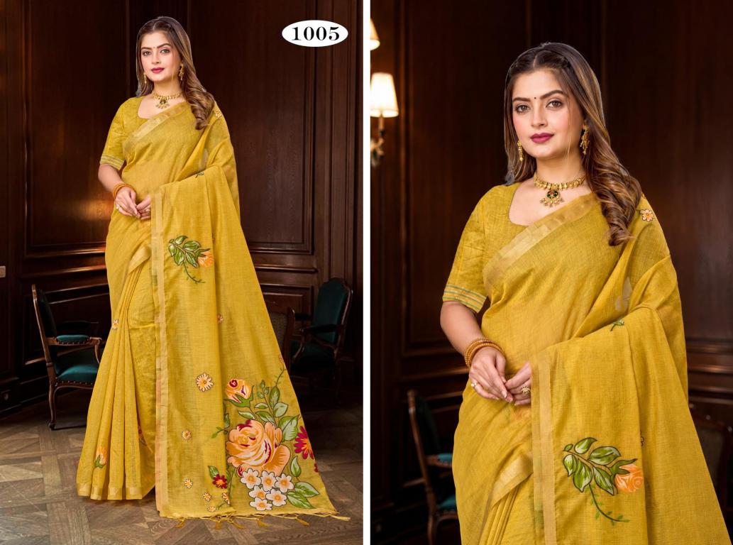 Bunawat - Katha Sangam Prints Cotton Woven Work Traditional Saree