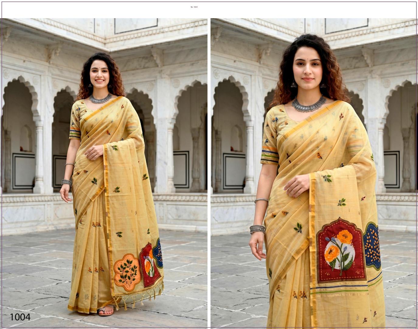 Bunawat - Mridula Sangam Prints Cotton Woven Work Traditional Saree