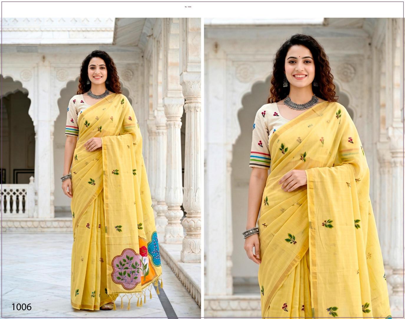 Bunawat - Mridula Sangam Prints Cotton Woven Work Traditional Saree