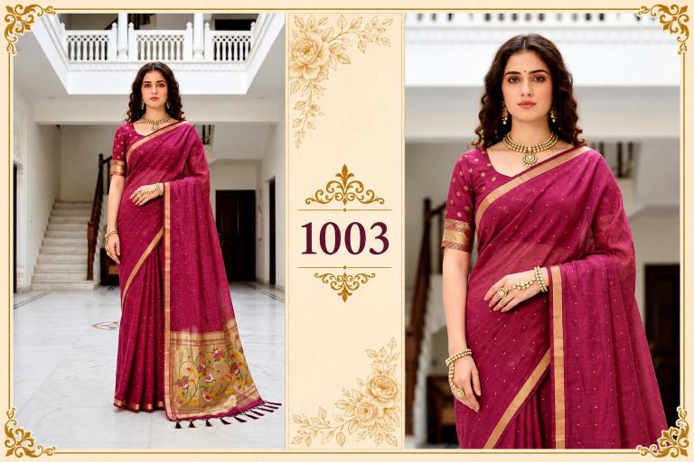 Bunawat - Prachi Cotton-02 Sangam Prints Cotton Woven Work Traditional Saree