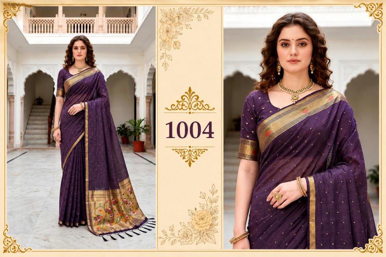 Bunawat - Prachi Cotton-02 Sangam Prints Cotton Woven Work Traditional Saree
