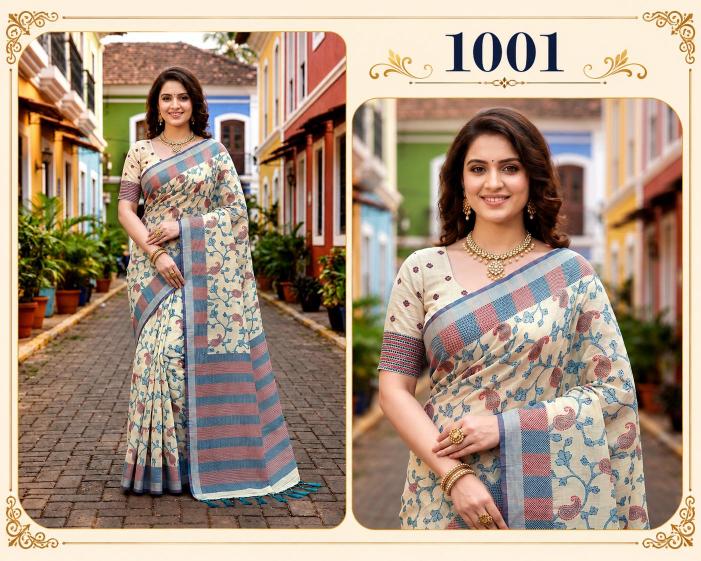 Bunawat - Ruchi Cotton Sangam Prints Cotton Woven Work Traditional Saree