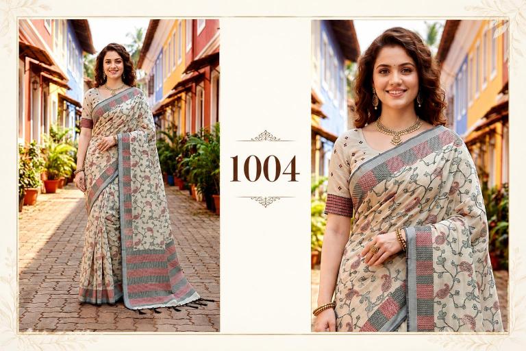 Bunawat - Ruchi Cotton Sangam Prints Cotton Woven Work Traditional Saree