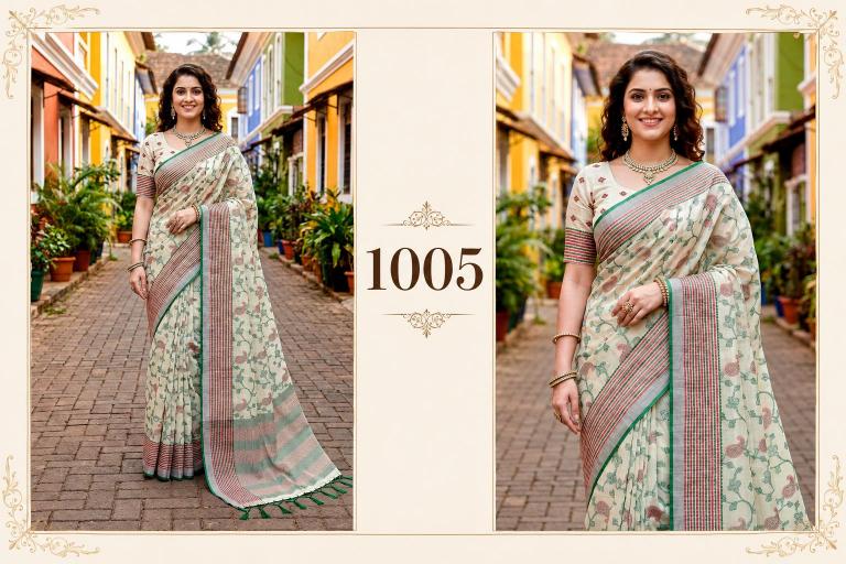 Bunawat - Ruchi Cotton Sangam Prints Cotton Woven Work Traditional Saree